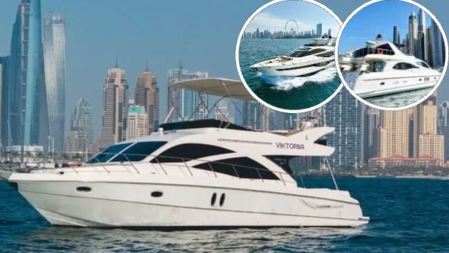 Rental Yacht Tour Dubai Marina private yacht cruise with skyline views